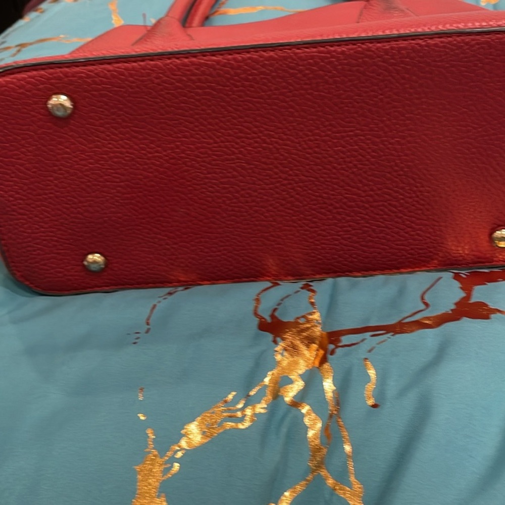 Red Leather Handbag - Picture 3 of 6